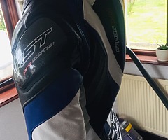 RST leather suit.