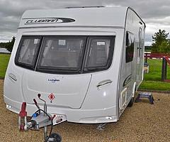 Lunar Clubman 2 berth touring caravan 2011 with new Kampa Fiesta awning