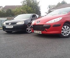 Peugeot 1.6Hdi Facelift - Vw Golf 1.9Tdi on Coilovers NCT & TAX - Image 1/3