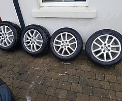 Vw sharan 5x112 alloys. 2 new tyres