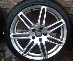 Audi Alloys With Tyres 225 40 18 - Image 2/8
