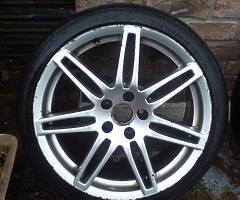 Audi Alloys With Tyres 225 40 18 - Image 3/8