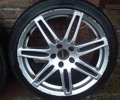 Audi Alloys With Tyres 225 40 18 - Image 4/8