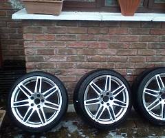 Audi Alloys With Tyres 225 40 18 - Image 5/8
