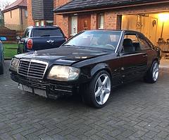 mercedes w124 coupe front and back bumpers-80€,various small parts available