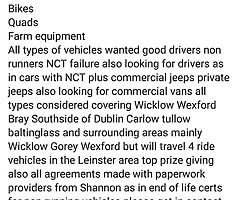 Mainly Leominster area covering Wicklow Wexford and surrounding areas