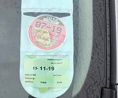 2008 nissan tiida, nct 13/11/19 , tax 07/19