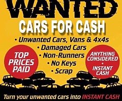 All unwanted cars for fast and easy. Cash