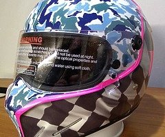 Motorcycle, motorsports, Street fighter helmet.