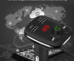 Intelligent Bluetooth Car Charger with double USB ports