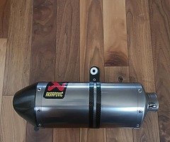 Akrapovic ti link pipe and ti exhaust.