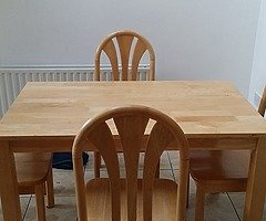 Table with chairs for quick sa
