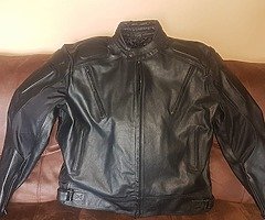New leather biker jacket