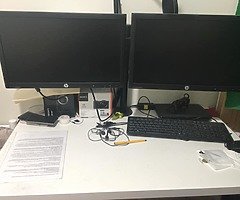 2 Monitor with Middle stand and desk - Image 3/3