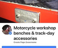 Motorcycle workshop benches /