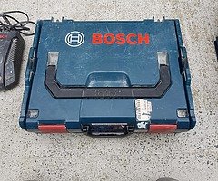 Bosch twin pack 18v drill combi impact 2.0ah 2x batteries charger sortimo carry case