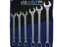 US PRO 6 piece METRIC SUPER JUMBO SPANNER SET