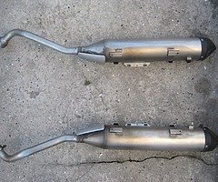 Motorcycle Twin exhaust system