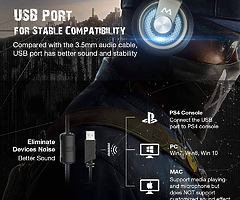 Mpow Gaming Headset, Virtual 7.1 Surround Sound Gaming Headset, 50mm Driver, Stereo USB Headset with - Image 3/6