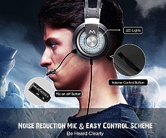 Mpow Gaming Headset, Virtual 7.1 Surround Sound Gaming Headset, 50mm Driver, Stereo USB Headset with - Image 4/6