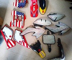 Pit bike plastics and exhaust