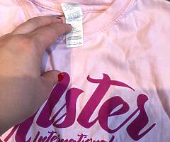 UGP Ulster Grand Prix Motorbike Pink T-Shirt Size 12