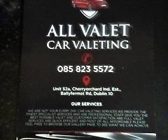 All valet car valeting trade cars
