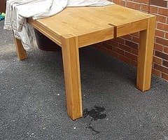 Oak table & chairs..matching unit for sale - Image 3/3