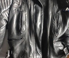 Motorcycle jacket and trousers boots
