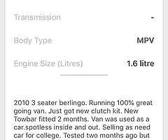 2010 Citreon Berlingo - Image 5/6