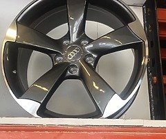 18” AUDI TTRS ALLOY WHEELS AND TYRES BRAND NEW 5x112 BE SEAT SKODA
