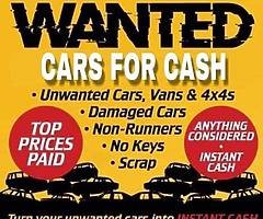 We want your vehicles for cash,