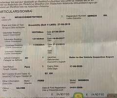 Ford Mondeo
Zetec Model (Top Spec)
1.6 Petrol

New NCT 09-2020

2 Owner Car

2 Remote Keys

All Orig - Image 9/10