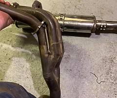 Yamaha R6 5eb 99-02 micron stainless race exhaust full system.