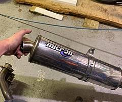Yamaha R6 5eb 99-02 micron stainless race exhaust full system. - Image 5/6
