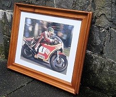 TOM HERRON Framed Photo NW200 Ulster Grand Prix Isle Of Man TT Joey Dunlop Motorcycling - Image 3/4
