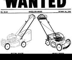 Wanted lawnmowers strimmers