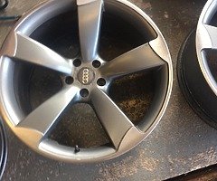 20” AUDI TTRS ALLOY WHEELS WITH BRAND NEW TYRES 5x112