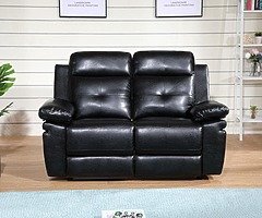 Sofas new lather 3+2sets have color grey black brown