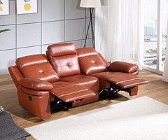 Sofas new lather 3+2sets have color grey black brown - Image 8/10
