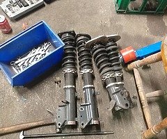 Bc coilovers and work meisters