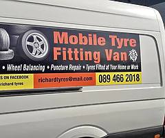 Mobile tyre unit. Tyres for sale