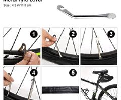 ike Tyre Repair Kit with Mini Bike Pump with High Pressure Gauge 210 PSI,16-in-1 Bicycle Repair Tool - Image 6/10