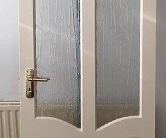Solid Wood Door with Glass 32inc €40 will also have ywo more 32inch and a 30inch next week