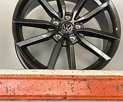 18” VW PRETORIA GOLF ALLOY WHEELS AND TYRES GUNMETAL 5x112 Passat Audi seat