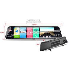 12 Inch Android 8.1 Adas Dash Cam Car Dvrs Camera Gps Navi Bluetooth