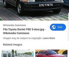 Wanted toyota starlet ep80 rear passenger door