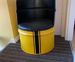 Oil drum seat and stool
