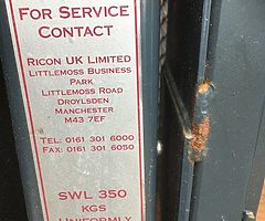 Ricon wheelchair lift/mobility ramp. Swl 350kgs