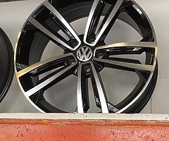 19” VW GTD ALLOY WHEELS WITH BRAND NEW TYRES , suit be Audi seat Skoda